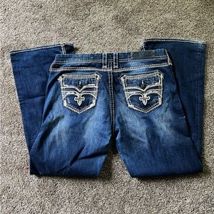 Brand new only worn once for a wedding. Mens rock revival jeans!!